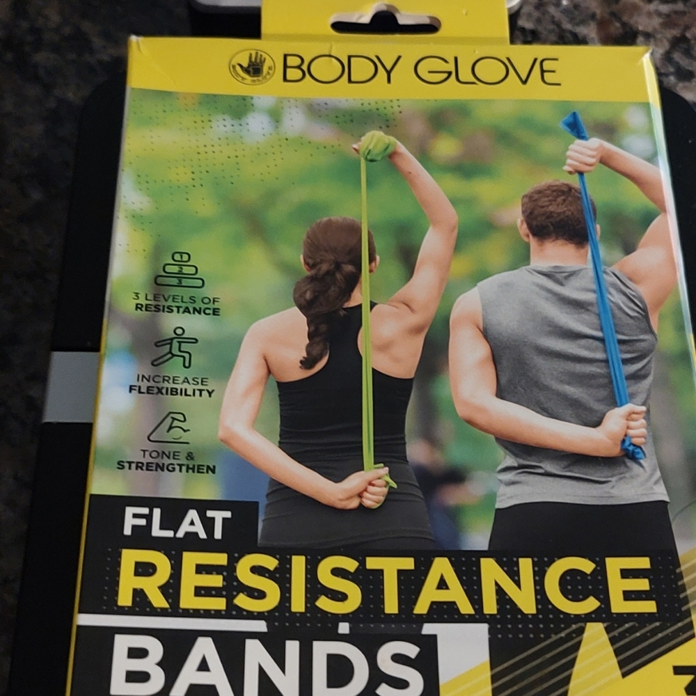 Pack of three Multi Color Flat  Resistance Bands by Body Glove 2019